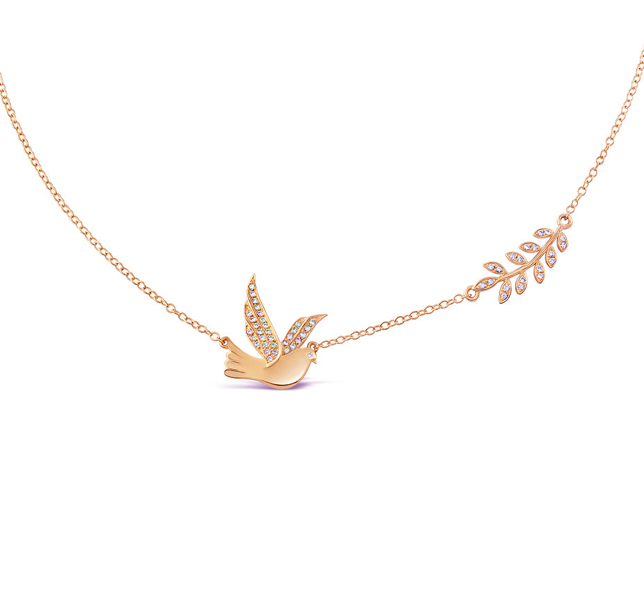 Diamond Seeking Peace Necklace
