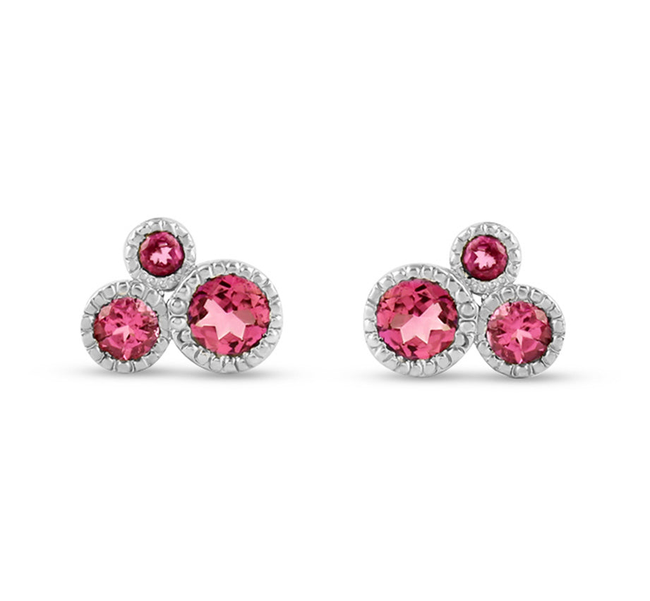 Tourmaline Circle of Love Studs