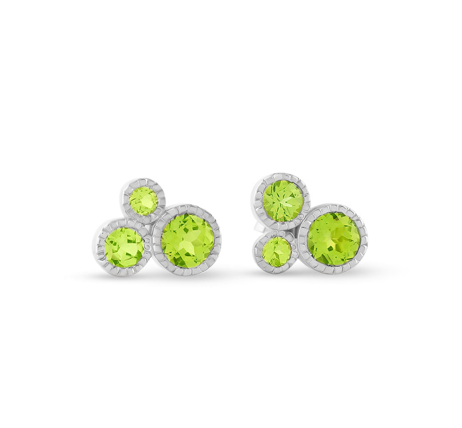 Peridot  Circle of Love Studs