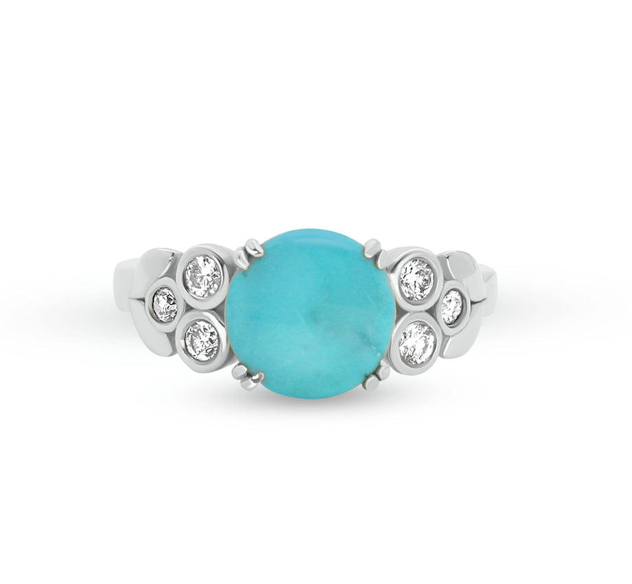 Claire Turquoise Leaf Ring