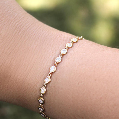 Bezelled Diamond Chain Bracelet