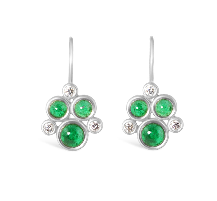 Poppy (Emerald &amp; Diamonds) Earrings