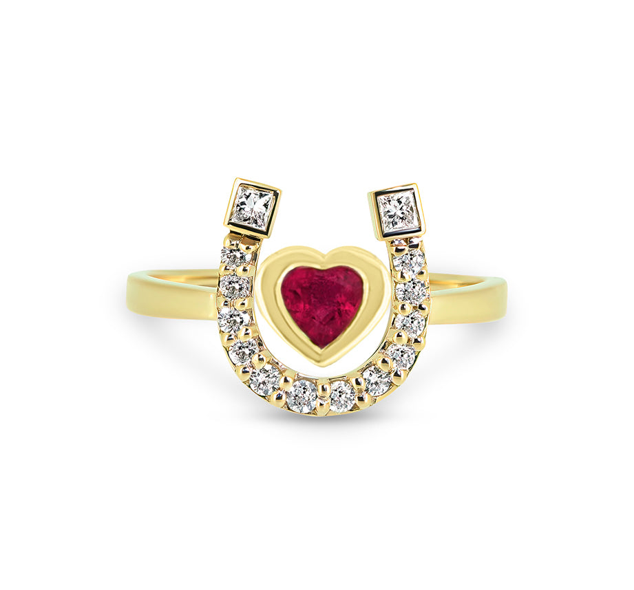 Horseshoe Heart Ring