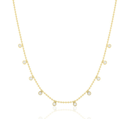 Dancing Diamond Station Necklace