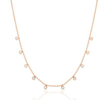 Dancing Diamond Station Necklace