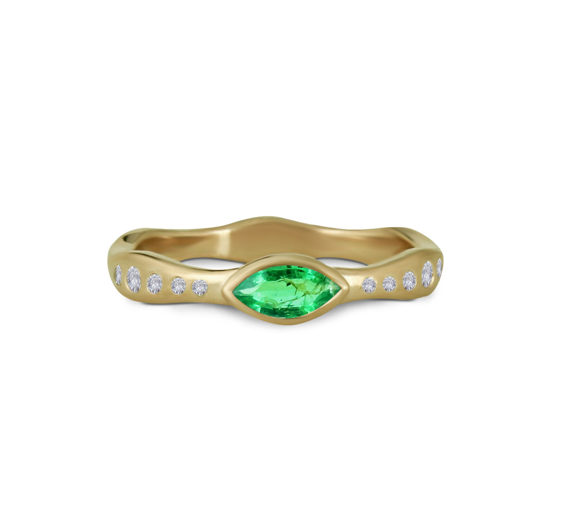 Marquise Love Band Emerald