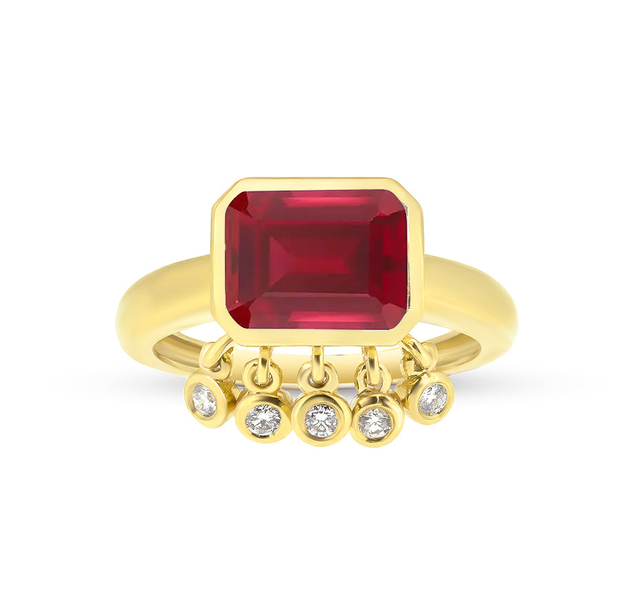 Ruby Gigi Tassel Ring