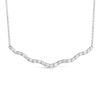 Demi Wave Diamond Bar Necklace