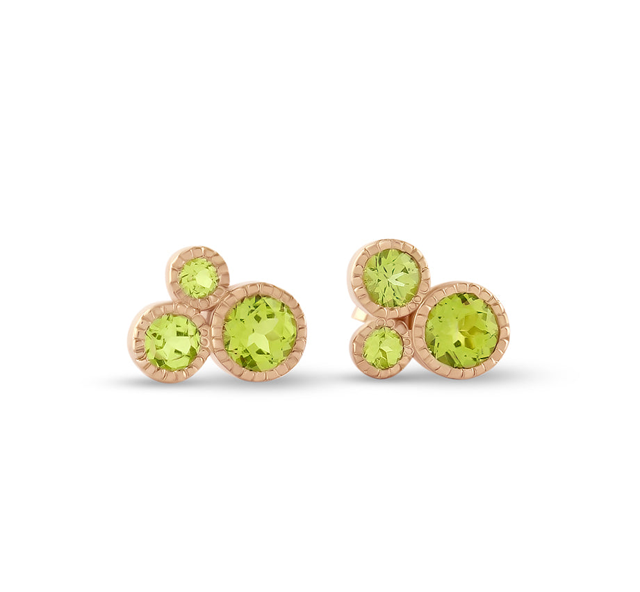 Peridot  Circle of Love Studs