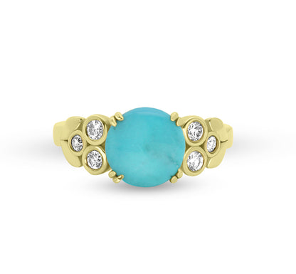 Claire Turquoise Leaf Ring