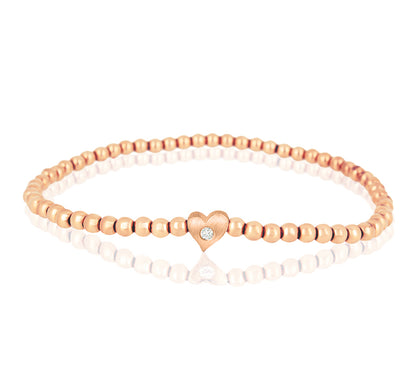 Diamond@Heart Bead Bracelet