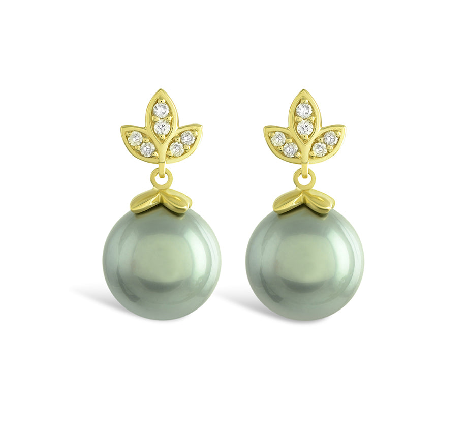 Eden (Tahitian Grey Pearl) Earrings