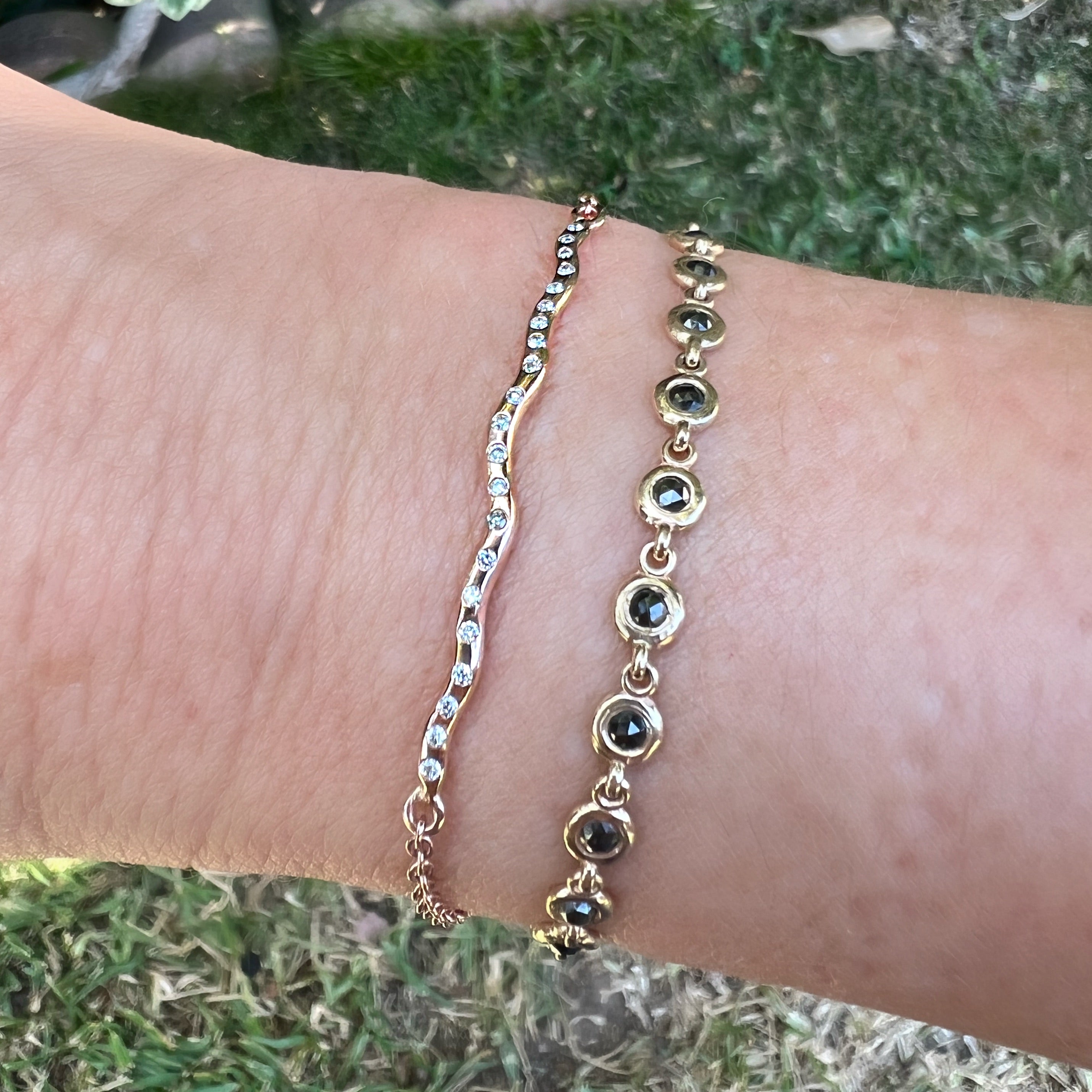 Demi Wave Diamond Bar Bracelet