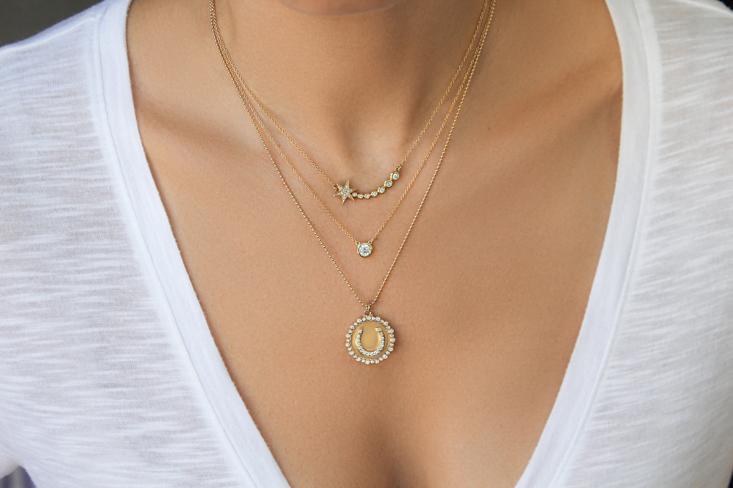 Solitaire Floating Diamond Necklace