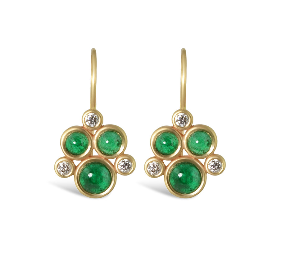 Poppy (Emerald &amp; Diamonds) Earrings