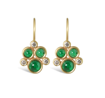 Poppy (Emerald &amp; Diamonds) Earrings