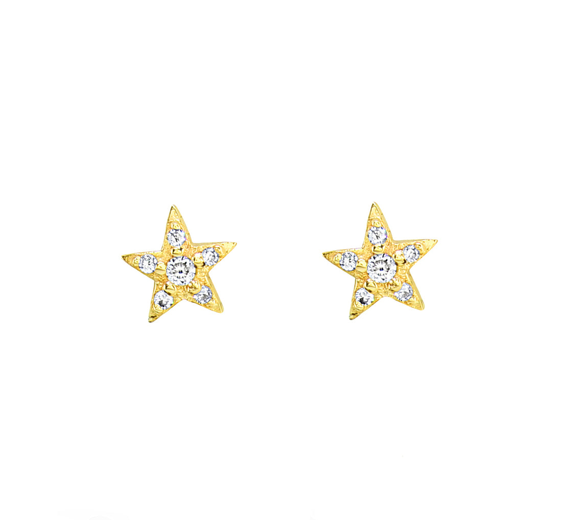 Tiny Stars Stud Earrings