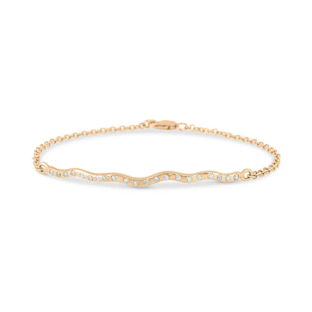 Demi Wave Diamond Bar Bracelet