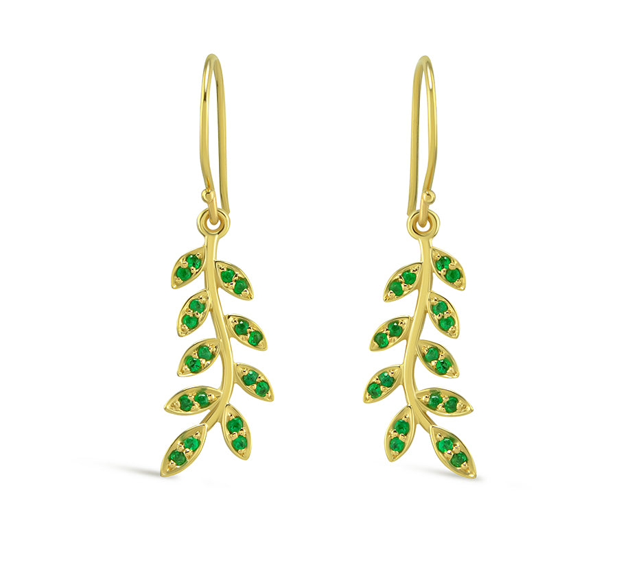 Olive Emerald Earrings