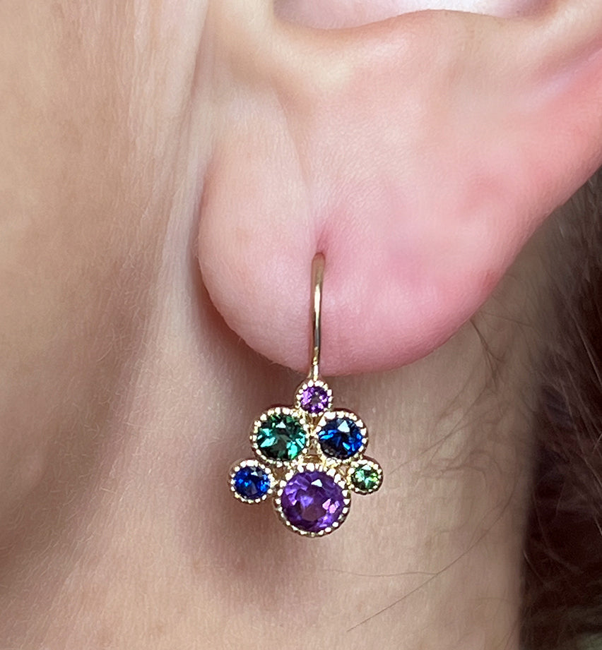 Emma Peacock Drop Earrings