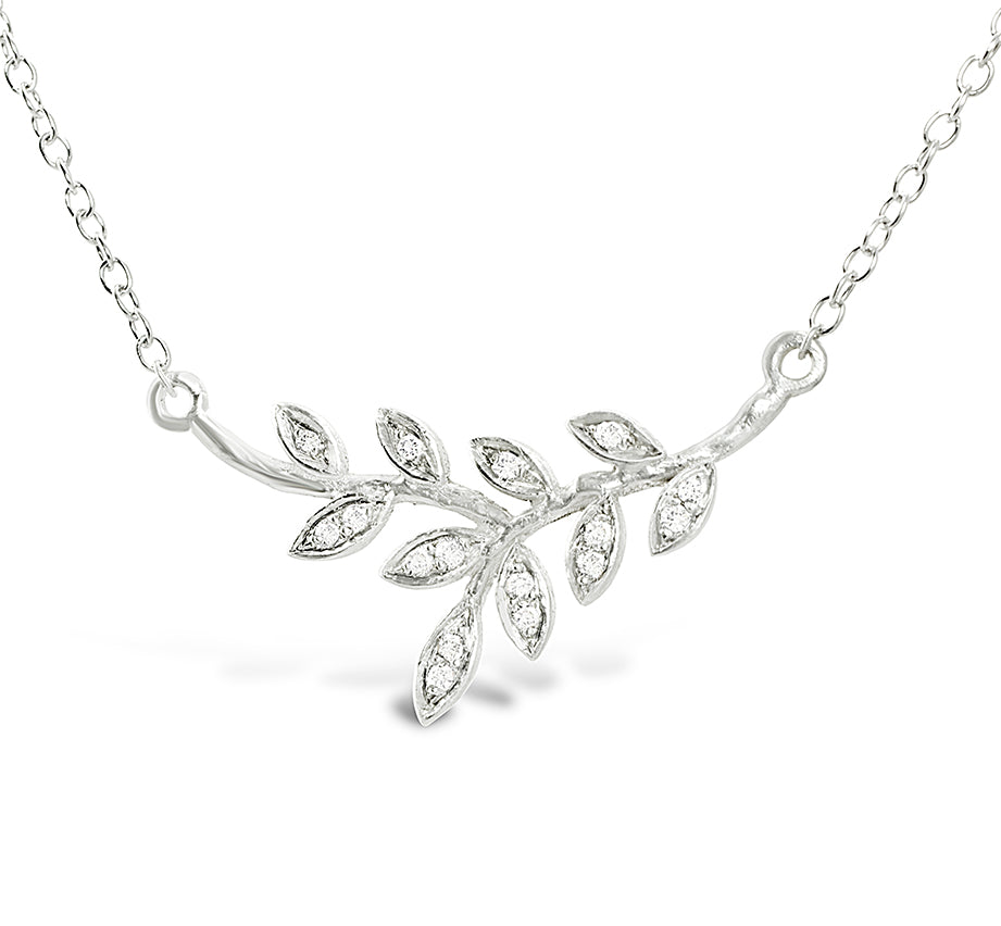 Olive Branch Diamond Necklace