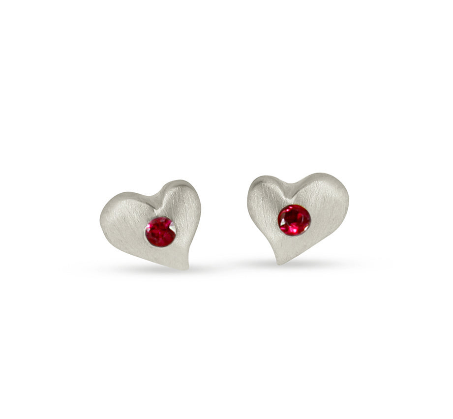 Tiny Ruby@Heart Studs